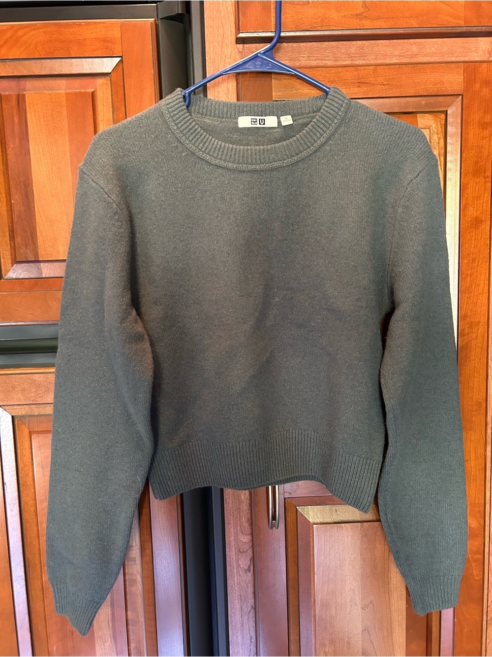 Uniqlo Women's 100% Wool Crewneck Sweater Gray, XS